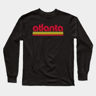 Retro Atlanta Stripes Long Sleeve T-Shirt